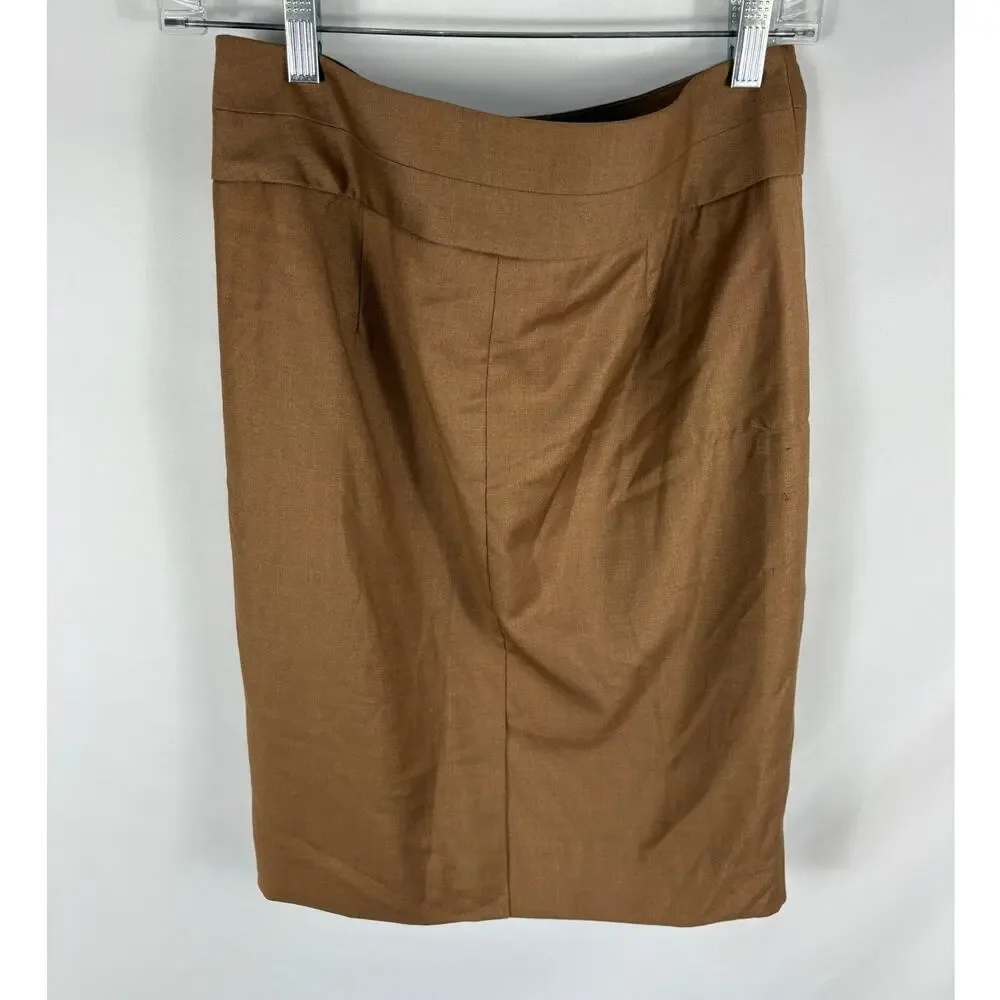 The limited brown pencil skirt size 2
